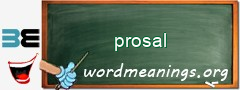 WordMeaning blackboard for prosal